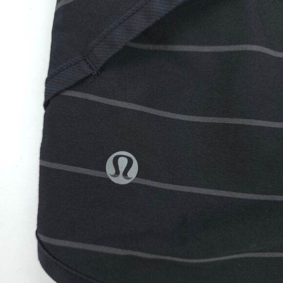 LULULEMON Run Speed Short Slalom Stripe Black Running Athleisure Sporty Gorpcore - Picture 9 of 9